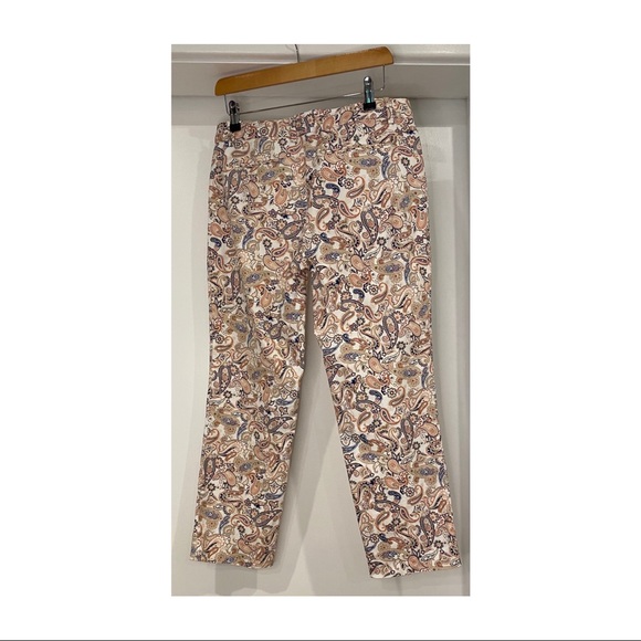 Women’s Sportscraft cropped Capri length pants paisley print size 10 zip button - Picture 5 of 10